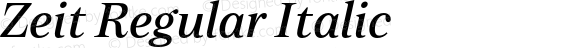 Zeit Regular Italic