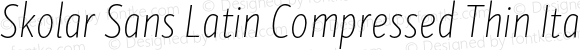 Skolar Sans Latin Compressed Thin Italic