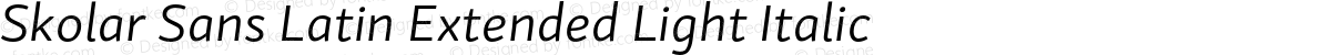 Skolar Sans Latin Extended Light Italic