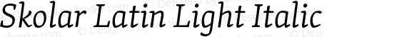 Skolar Latin Lt Italic