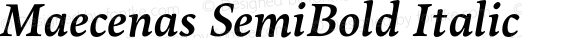 Maecenas SemiBold Italic