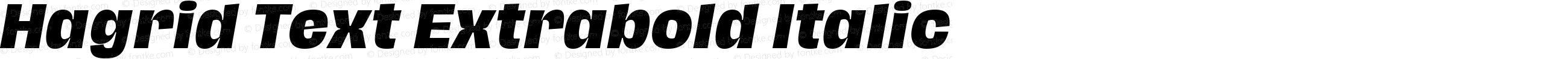 Hagrid Text Extrabold Italic