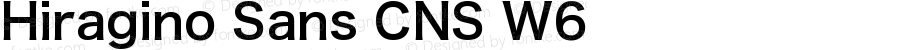 Hiragino Sans CNS W6