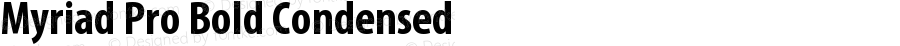 Myriad Pro Bold Condensed