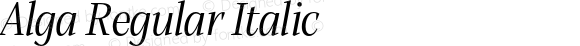 Alga Regular Italic