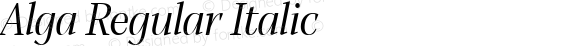 Alga Regular Italic