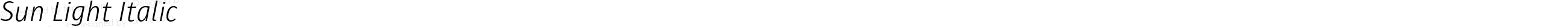Sun Light Italic