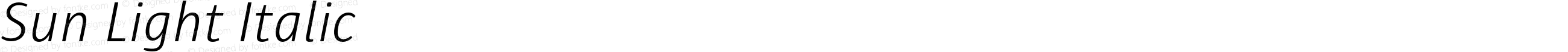 Sun Light Italic