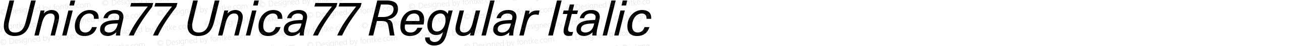 Unica77 Unica77 Regular Italic