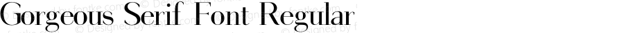 Gorgeous Serif Font Regular