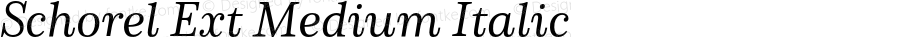 Schorel Ext Medium Italic