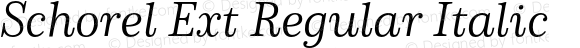 Schorel Ext Regular Italic