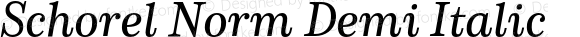 Schorel Norm Demi Italic