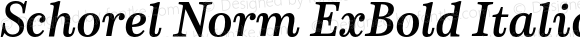 Schorel Norm ExBold Italic