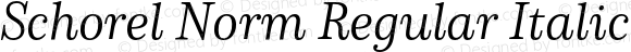 Schorel Norm Regular Italic