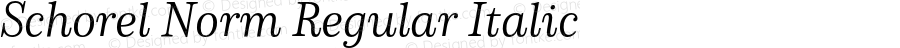 Schorel Norm Regular Italic