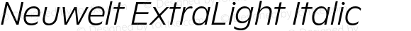 Neuwelt ExtraLight Italic