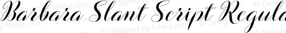 Barbara Slant Script Regular Version 1.000