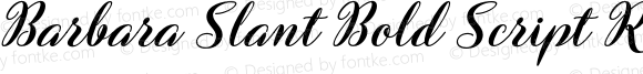 Barbara Slant Bold Script Regular Version 001.001