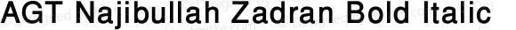 AGT Najibullah Zadran Bold Italic