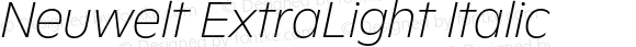 Neuwelt ExtraLight Italic