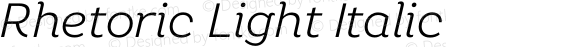 Rhetoric Light Italic