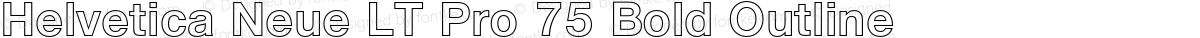 Helvetica Neue LT Pro 75 Bold Outline