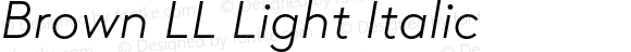 Brown LL Light Italic