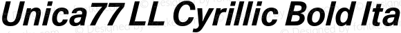 Unica77 LL Cyr Bold Italic