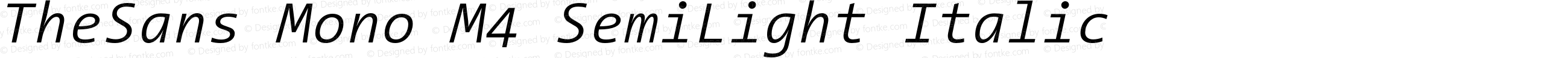 TheSans Mono M4 SemiLight Italic