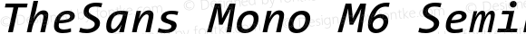 TheSans Mono M6 SemiBold Italic