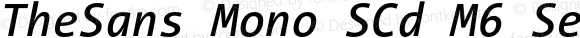 TheSans Mono SCd M6 SemiBold Italic