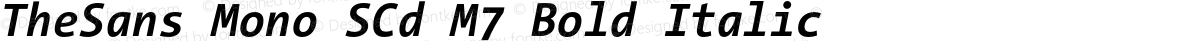 TheSans Mono SCd M7 Bold Italic