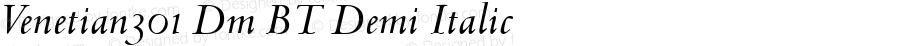 Venetian 301 Demi Italic BT