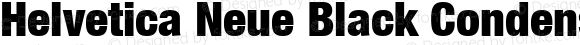 Helvetica Neue Black Condensed Oblique