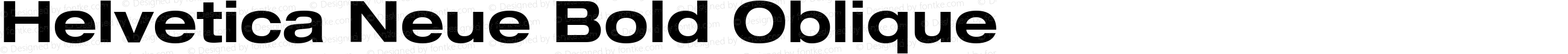 Helvetica Neue Bold Oblique