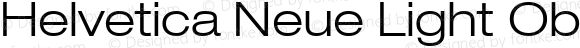 Helvetica Neue Light Oblique
