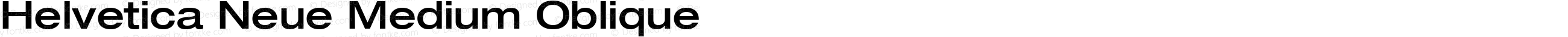 Helvetica Neue Medium Oblique