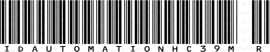 IDAutomationHC39M Regular Version 5.02 2005