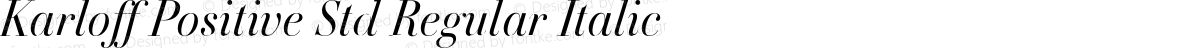 Karloff Positive Std Regular Italic