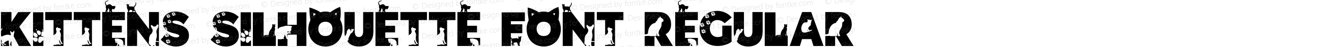 Kittens Silhouette Font Regular