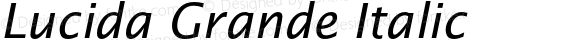 Lucida Grande Italic