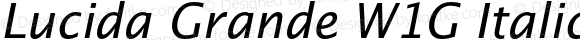 Lucida Grande W1G Italic