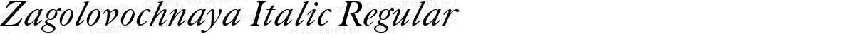 Zagolovochnaya Italic Regular