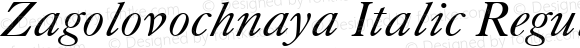 Zagolovochnaya Italic Regular