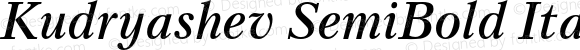 Kudryashev SemiBold Italic