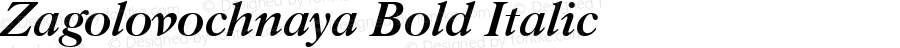 Zagolovochnaya Bold Italic