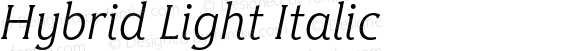 Hybrid Light Italic