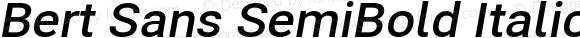Bert Sans SemiBold Italic