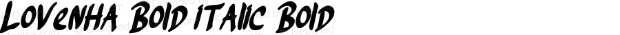 Lovenha Bold italic Bold